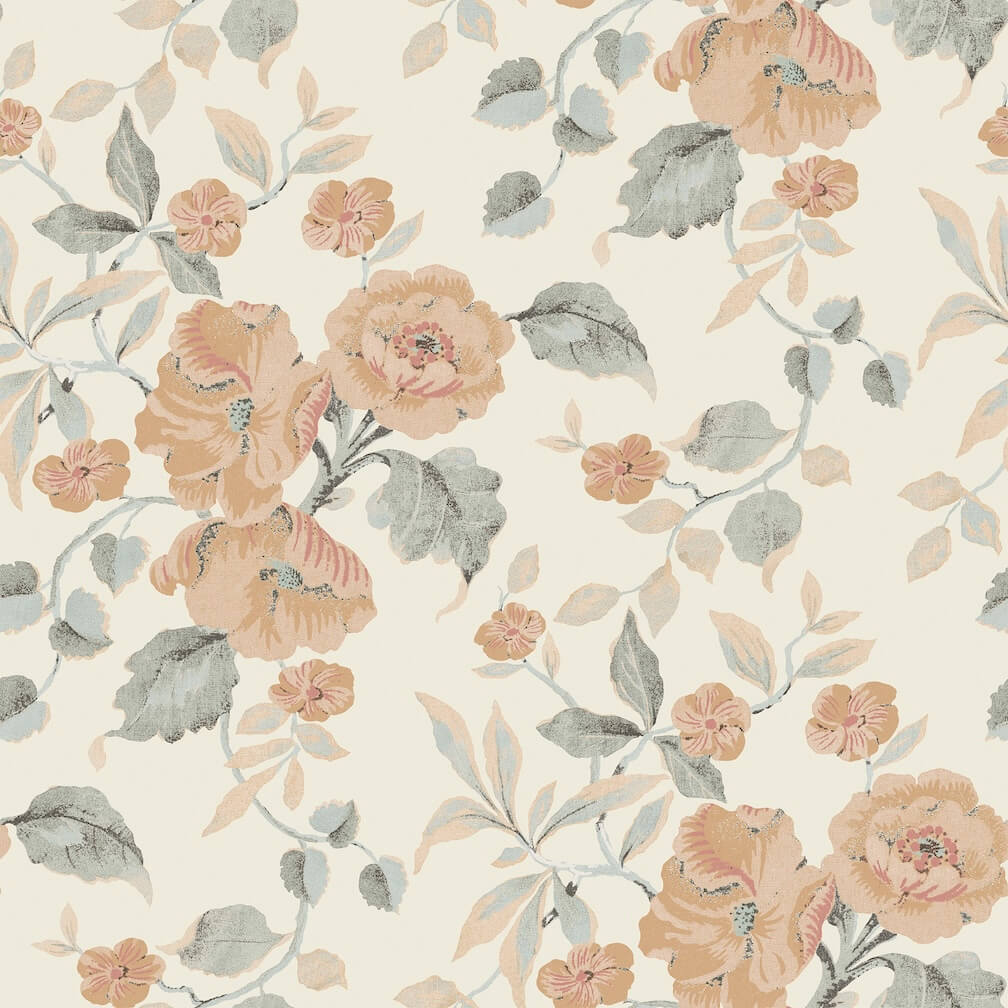 Laura Ashley Aylworth Trail Apricot Wallpaper
