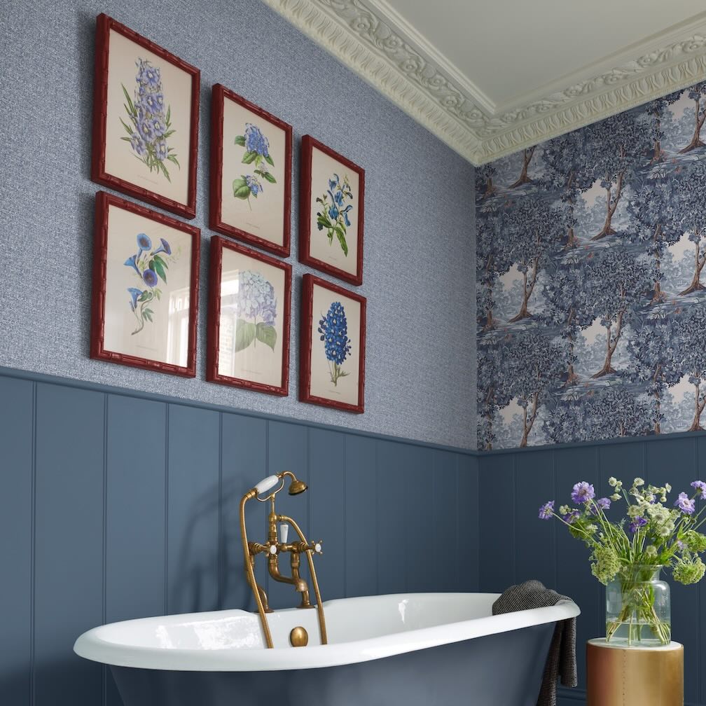 Graham & Brown Albion Texture Blue Wallpaper