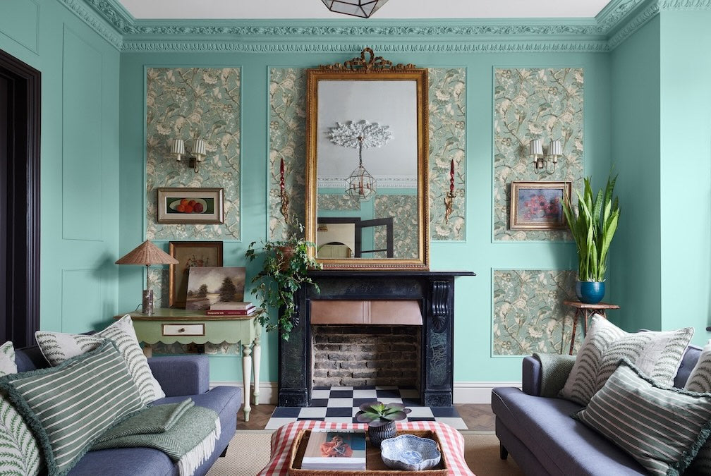 Graham & Brown Perrow Duck Egg Wallpaper