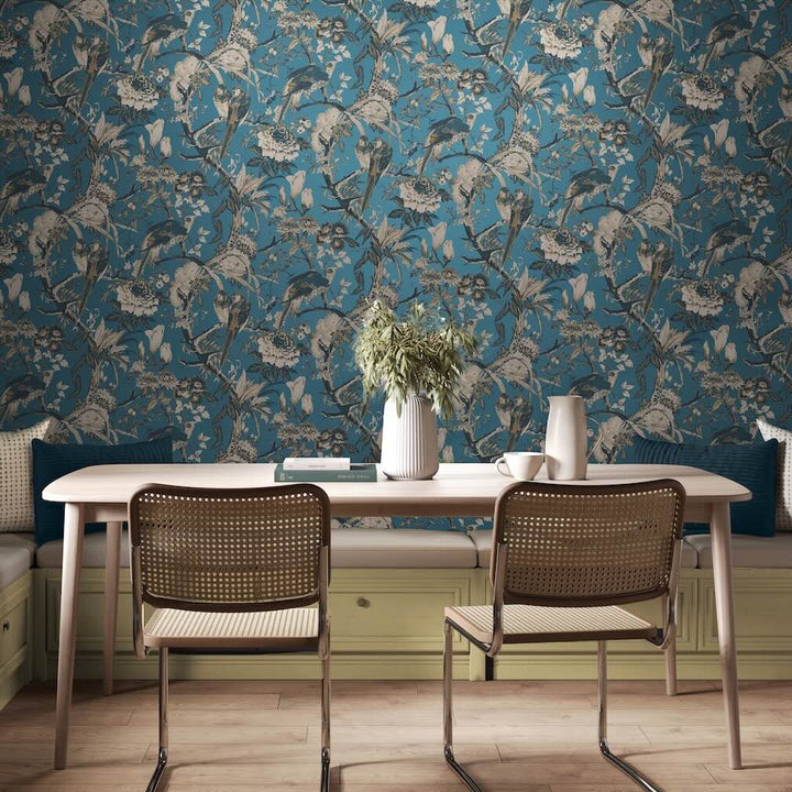 Graham & Brown Perrow Blue Wallpaper