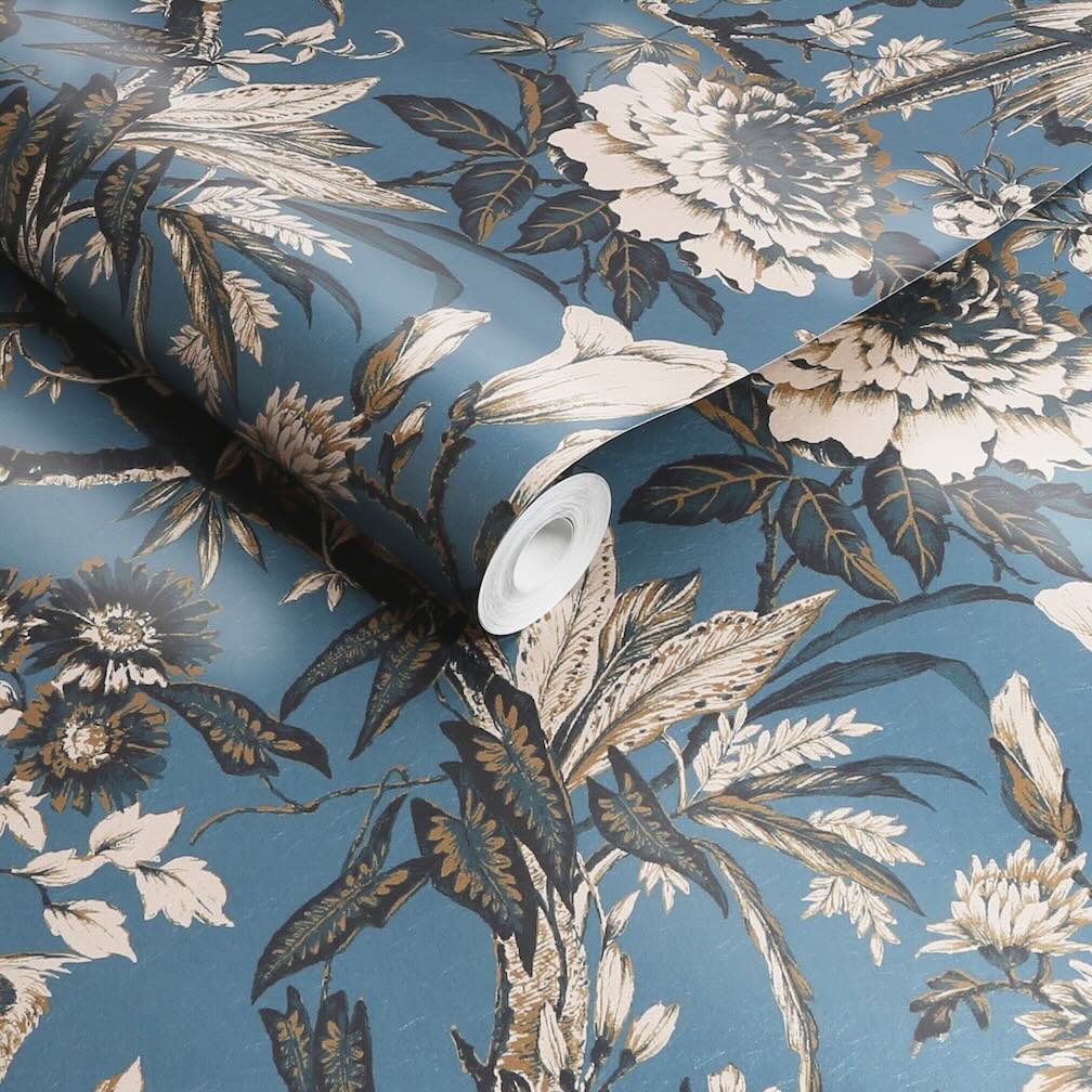 Graham & Brown Perrow Blue Wallpaper