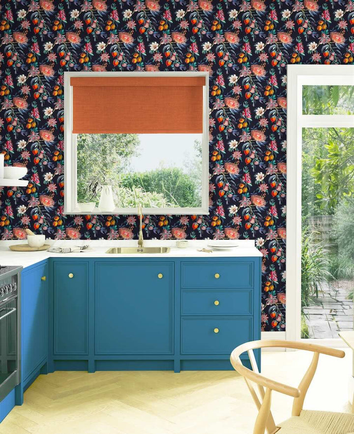 Graham & Brown Physic Garden Navy Wallpaper