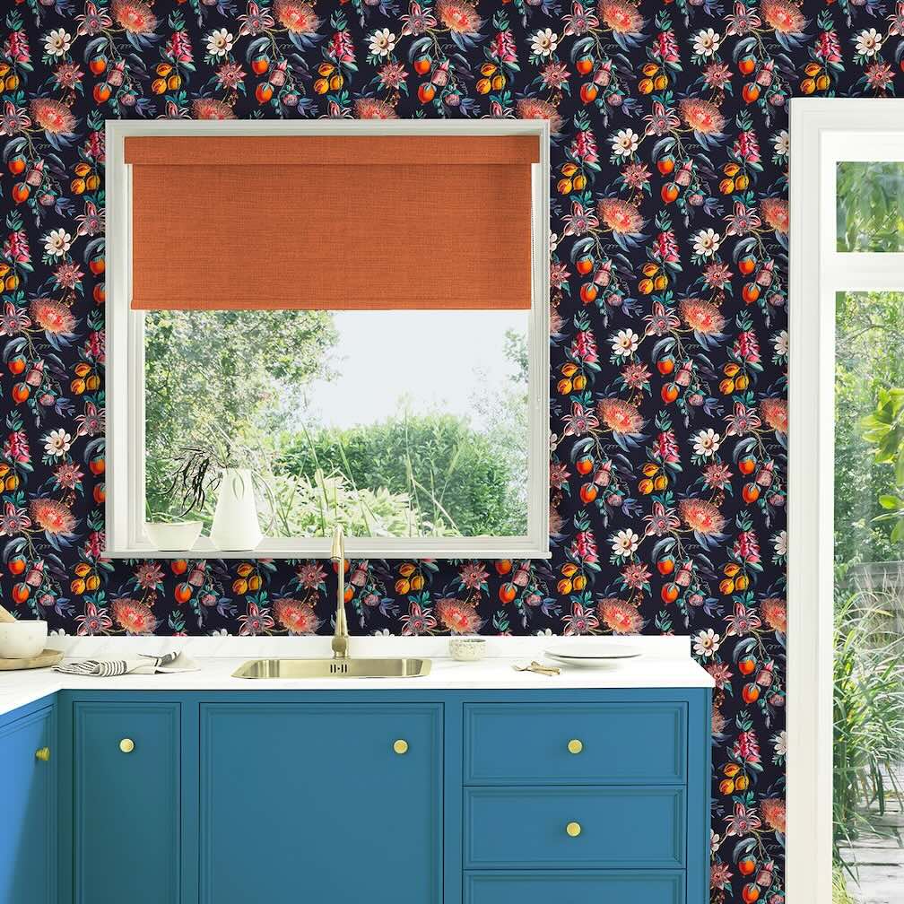 Graham & Brown Physic Garden Navy Wallpaper