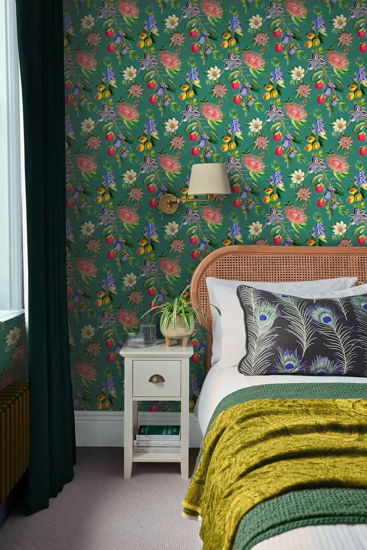 Graham & Brown Physic Garden Teal Wallpaper
