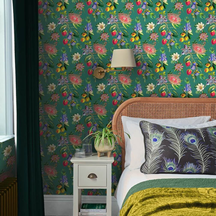 Graham & Brown Physic Garden Teal Wallpaper