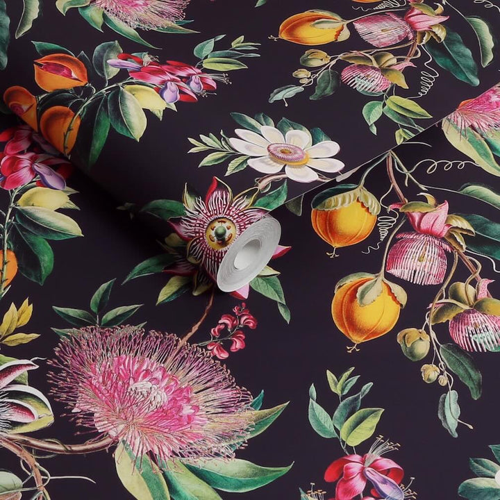 Graham & Brown Physic Garden Blackcurrant Wallpaper