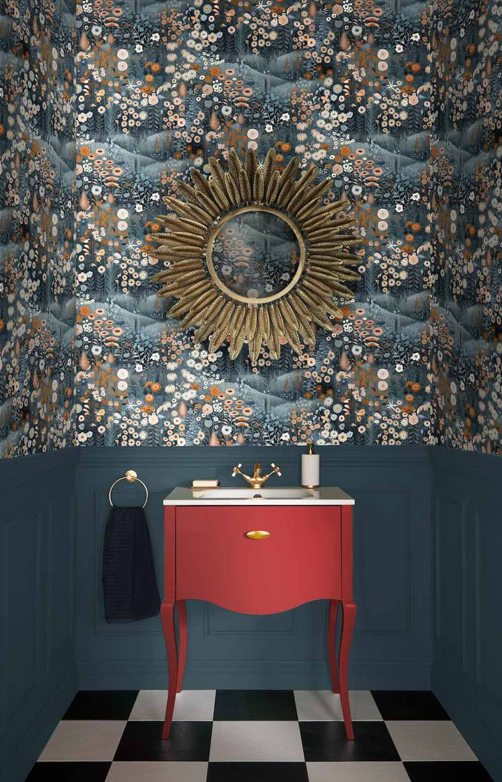 Graham & Brown Glenwhan Wildflower Midnight Wallpaper