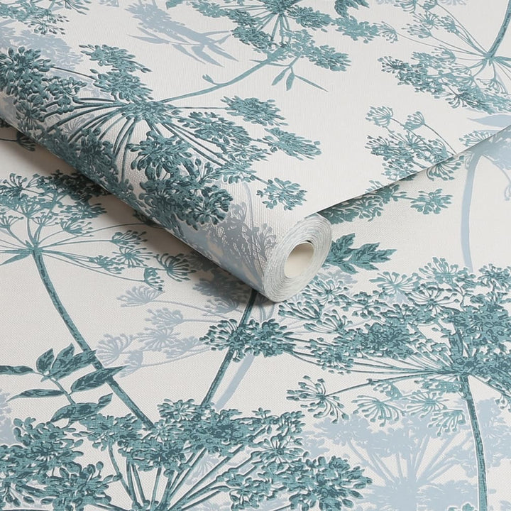 Superfresco Meadow Teal Botanical Wallpaper