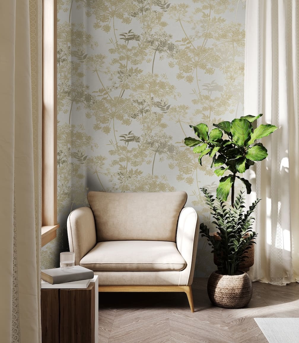 Superfresco Meadow Cream Botanical Wallpaper