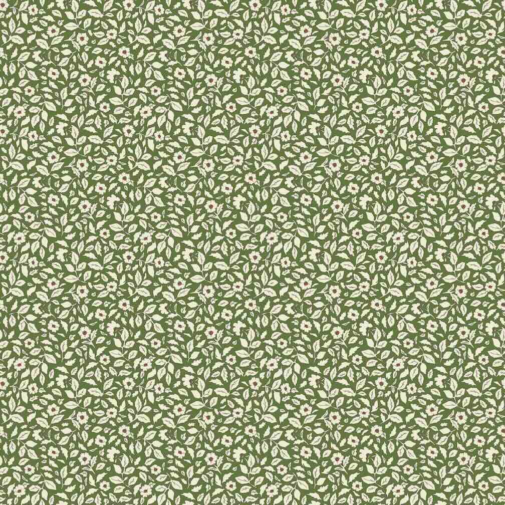 Joules Ditsy Floral Print Green Wallpaper