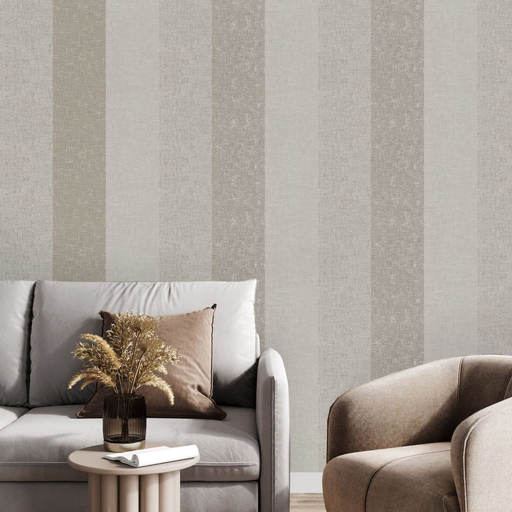 Superfresco Meadow Stripe Neutrals/Gold Wallpaper