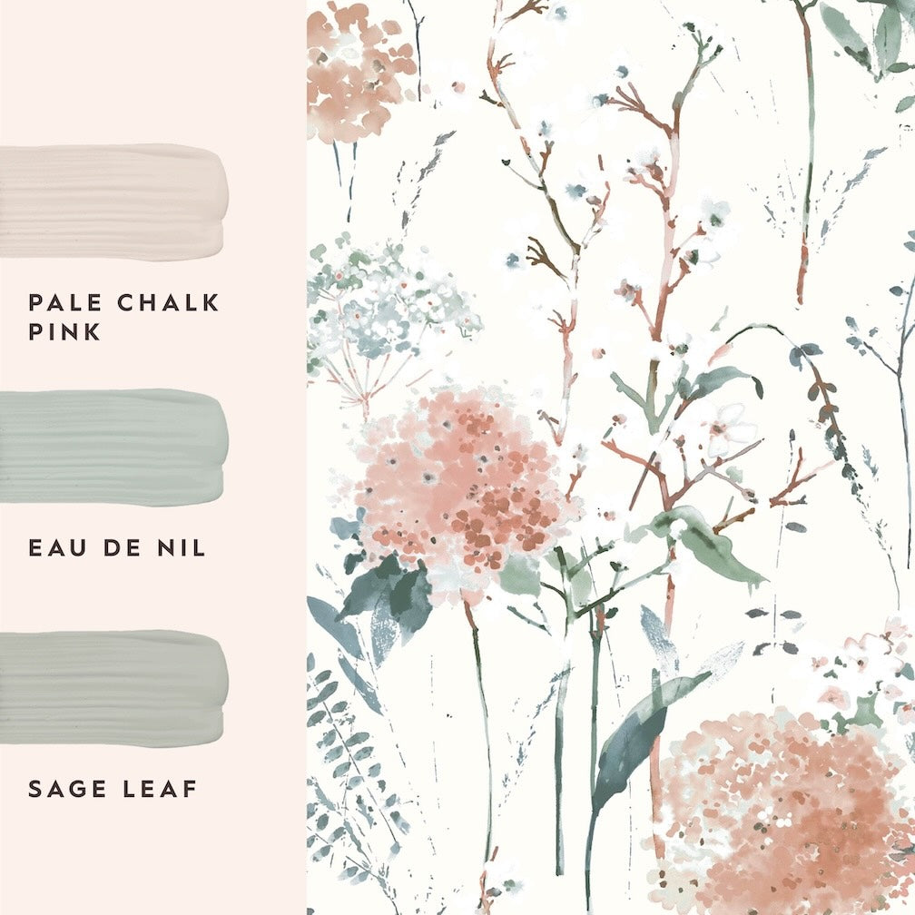 Laura Ashley Pallington Bloom Plaster Pink Wallpaper