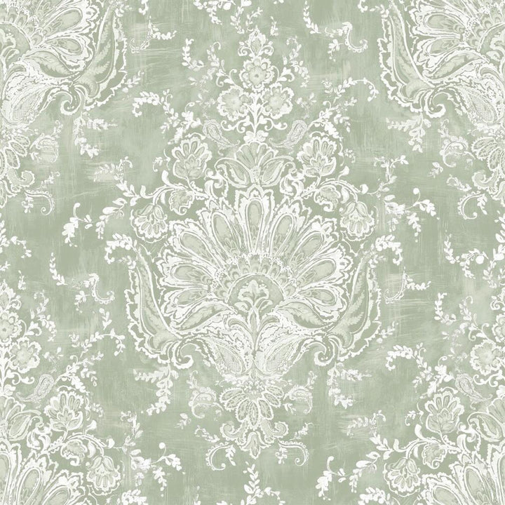 Laura Ashley Maddox Sage Green Wallpaper