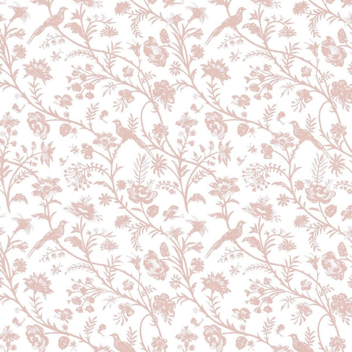 Laura Ashley Shepherd's Purse Dark Blush Wallpaper