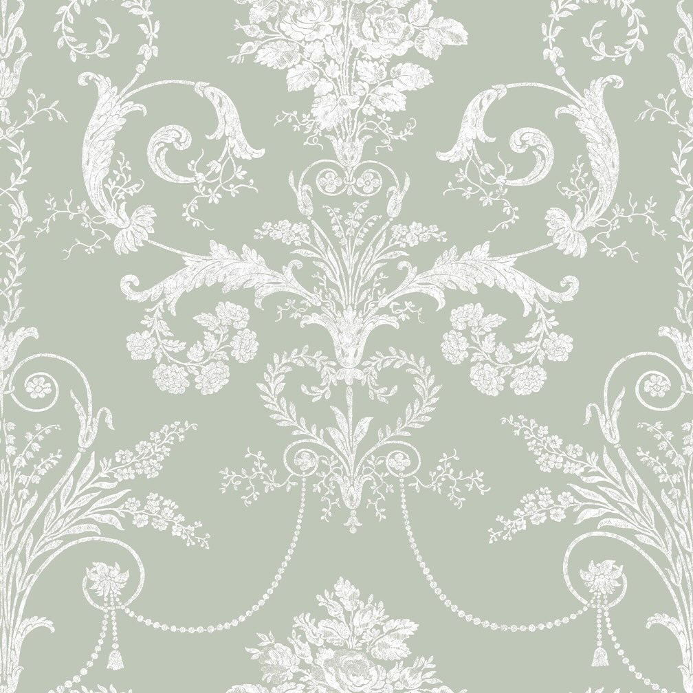 Laura Ashley Josette Sage Green Wallpaper