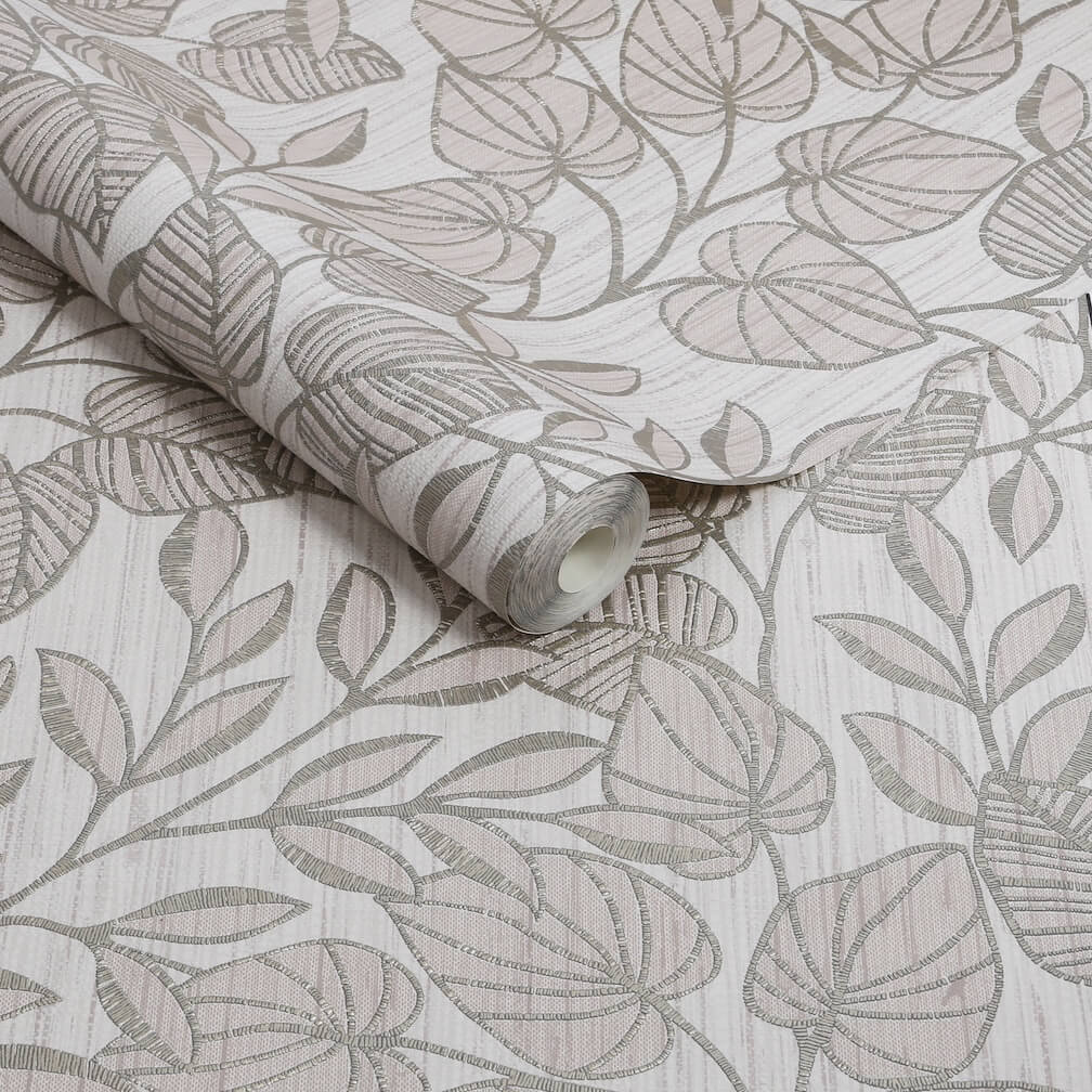 Superfresco Easy Linden Leaf Trail Mocha Wallpaper