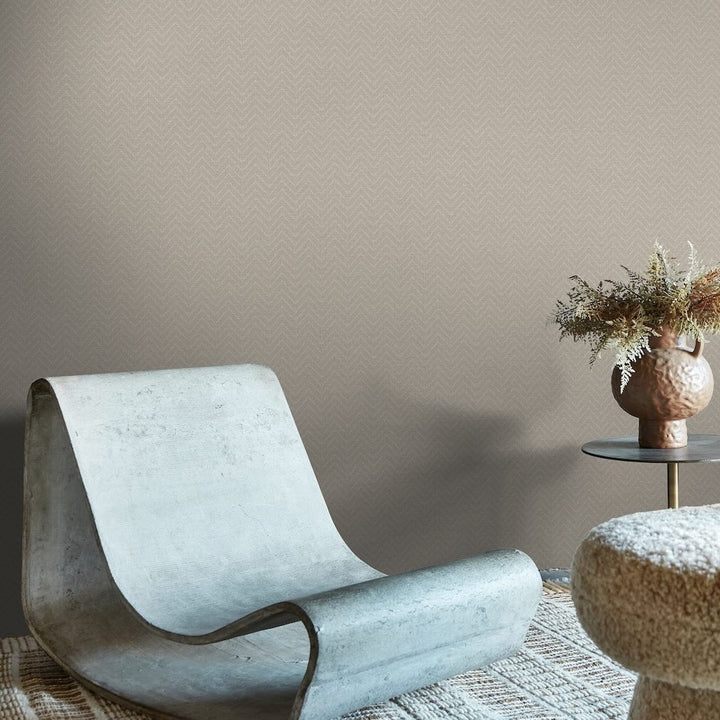 Abigail Ahern Herringbone Weave Pebble Wallpaper