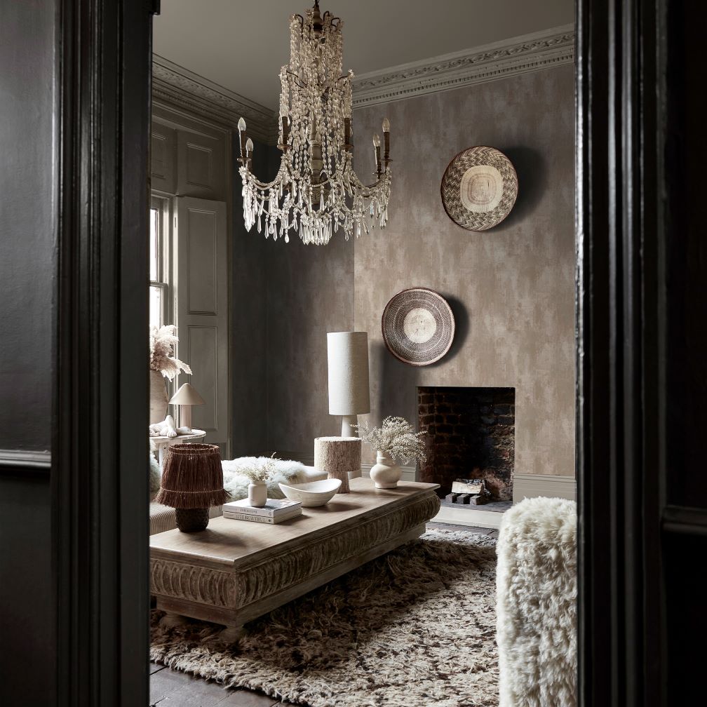Abigail Ahern Oxidized Opulence Limestone Wallpaper