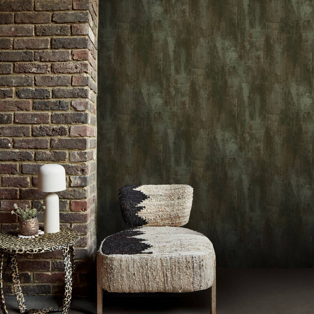 Abigail Ahern Oxidized Opulence Moss Wallpaper