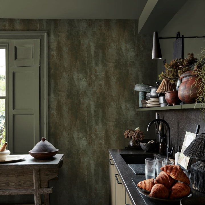 Abigail Ahern Oxidized Opulence Moss Wallpaper