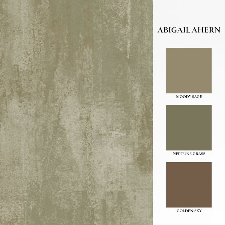 Abigail Ahern Oxidized Opulence Misted Sage Wallpaper