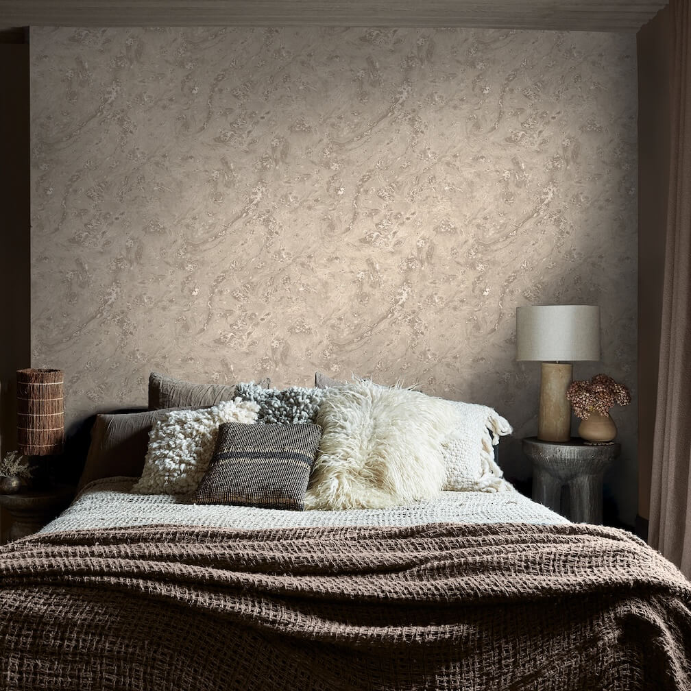 Abigail Ahern Boheme Marble Almond Wallpaper