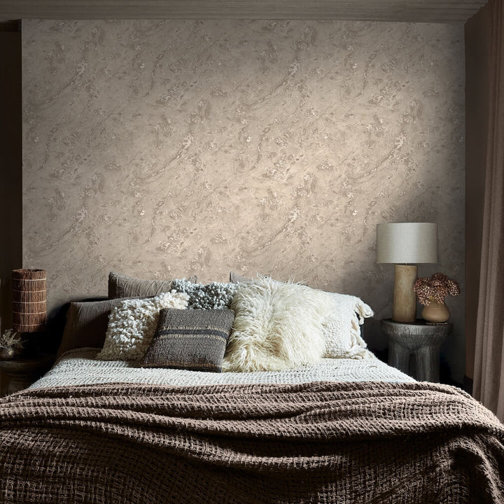 Abigail Ahern Boheme Marble Almond Wallpaper