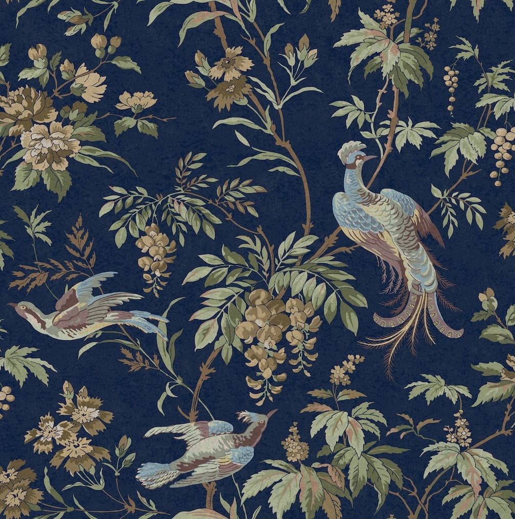 Laura Ashley Attleton Midnight Wallpaper