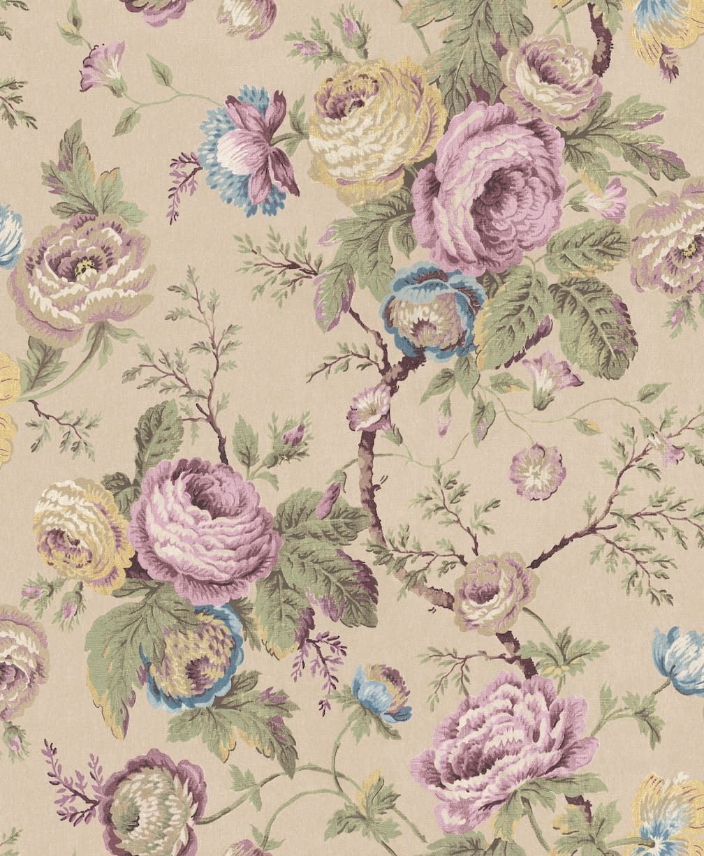 Laura Ashley Uffington Roses Plaster Pink Wallpaper