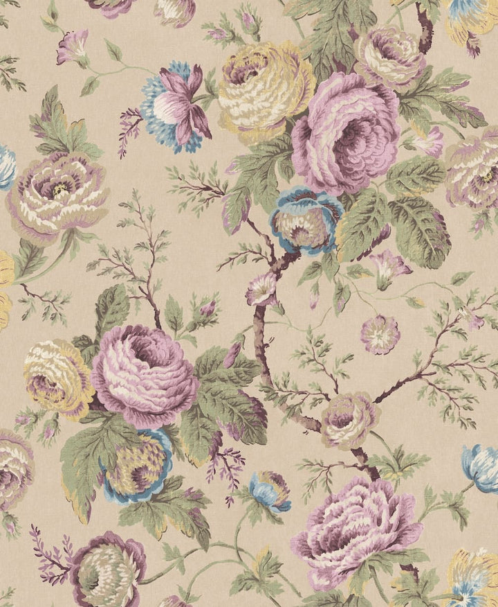 Laura Ashley Uffington Roses Plaster Pink Wallpaper