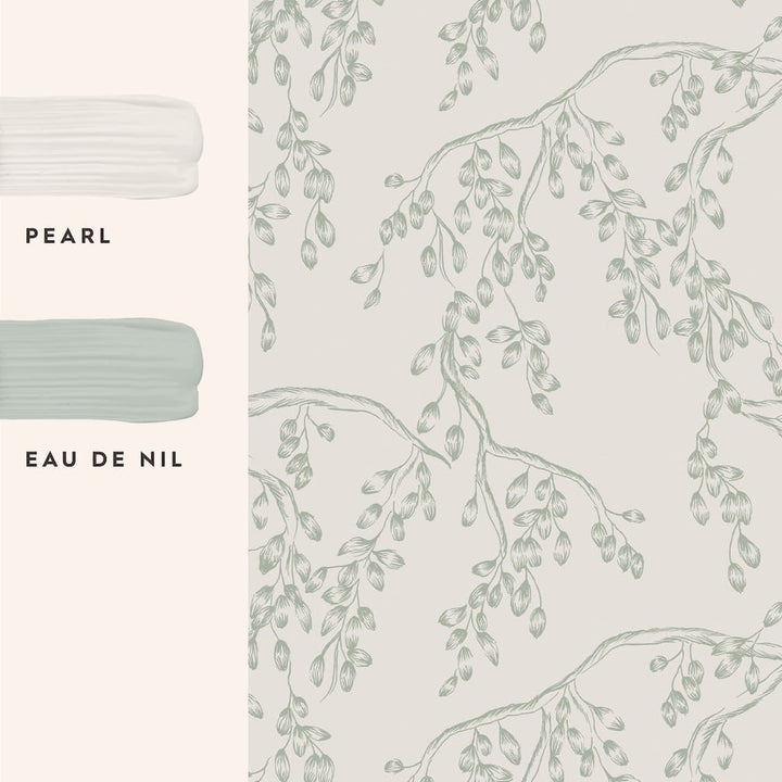 Laura Ashley Rainham Willow Sage Wallpaper