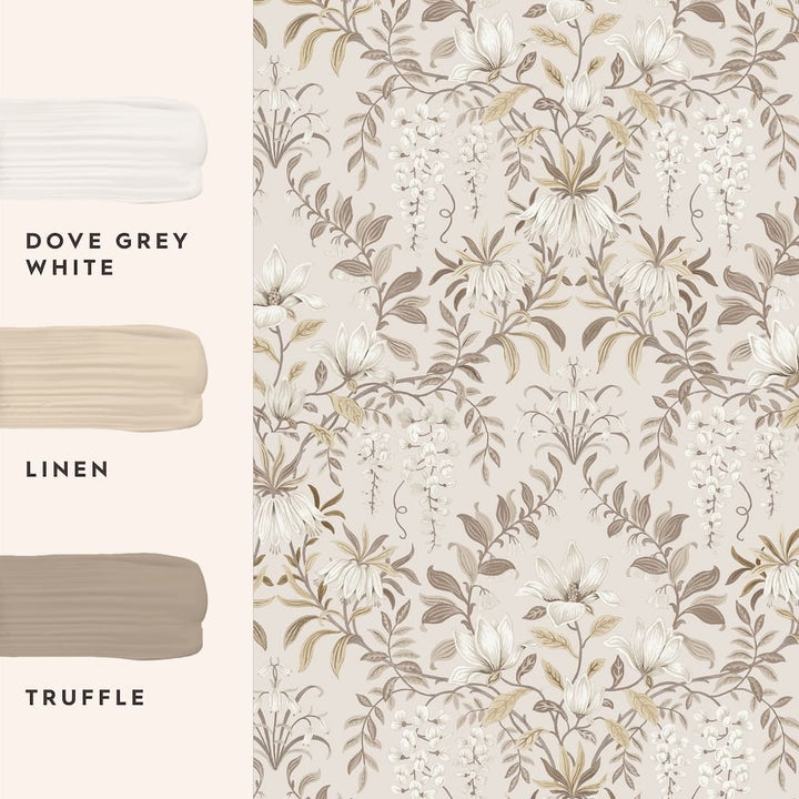 Laura Ashley Parterre Soft Natural Wallpaper