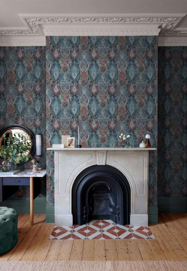 Graham & Brown Daraee Tapestry Blue Wallpaper
