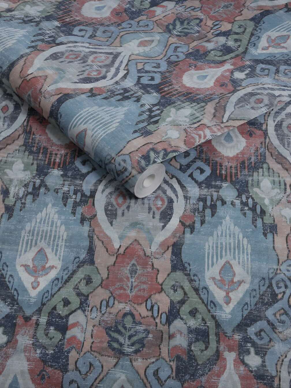 Graham & Brown Daraee Tapestry Blue Wallpaper