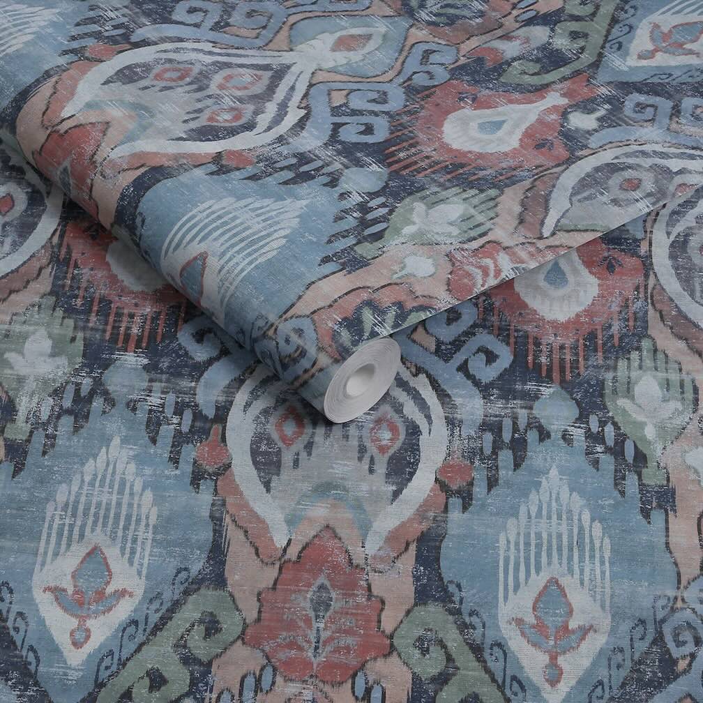 Graham & Brown Daraee Tapestry Blue Wallpaper