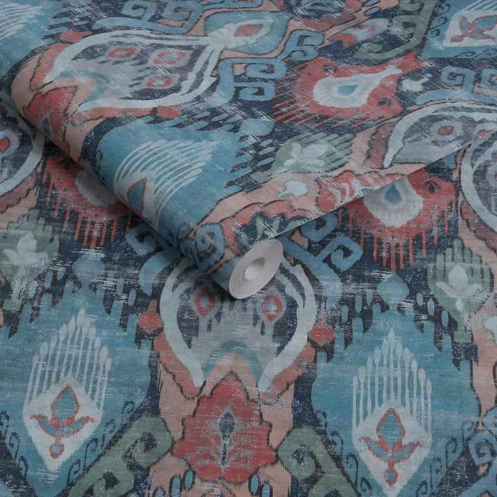 Graham & Brown Daraee Tapestry Blue Wallpaper