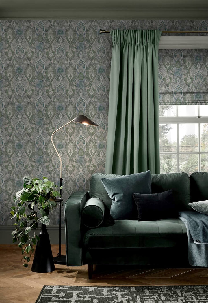 Graham & Brown Daraee Tapestry Blue & Green Wallpaper