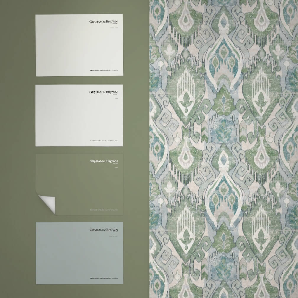 Graham & Brown Daraee Tapestry Blue & Green Wallpaper