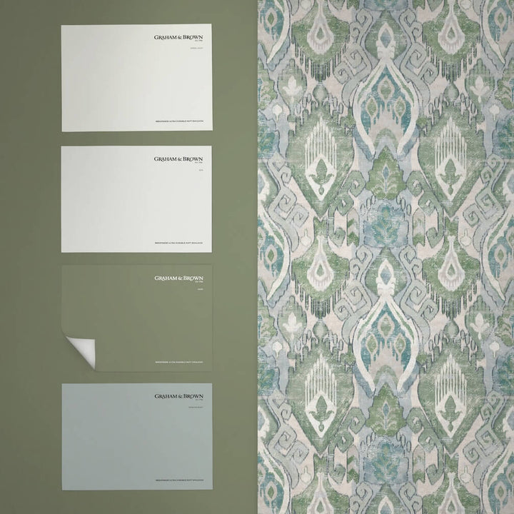 Graham & Brown Daraee Tapestry Blue & Green Wallpaper