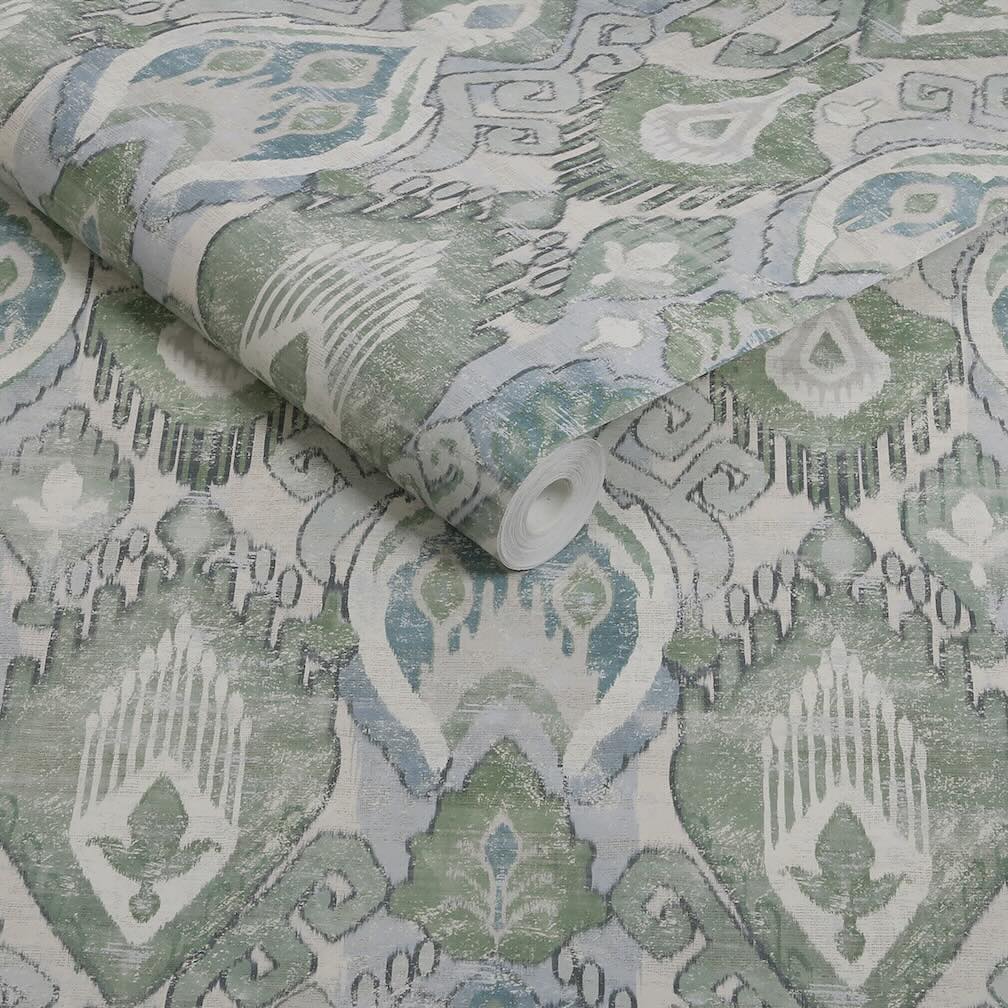 Graham & Brown Daraee Tapestry Blue & Green Wallpaper