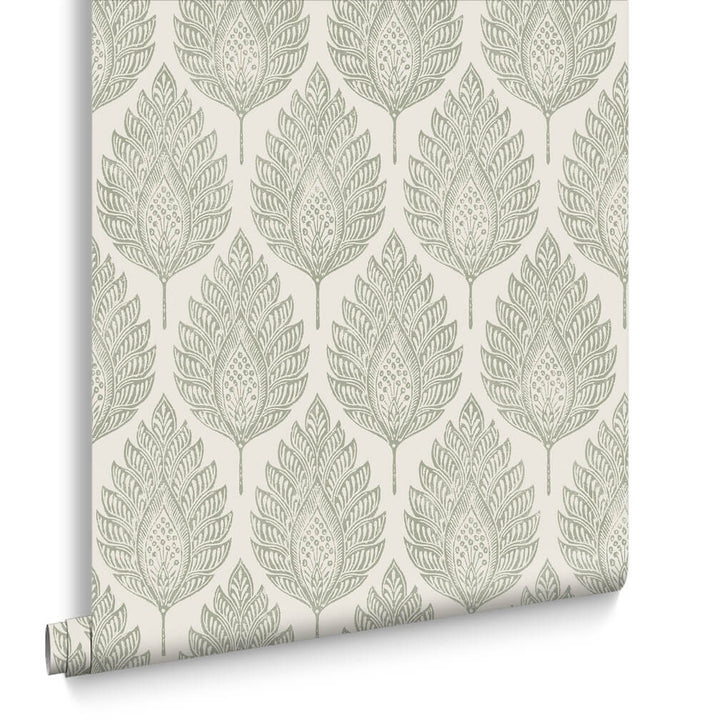 Graham & Brown Flame Leaf Neutral Wallpaper