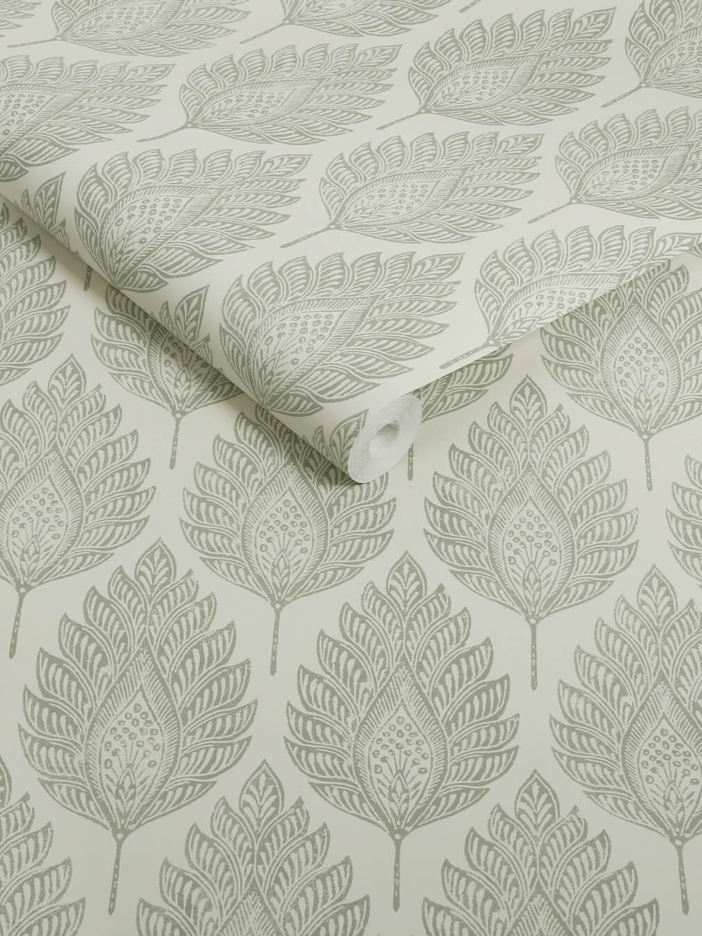 Graham & Brown Flame Leaf Neutral Wallpaper