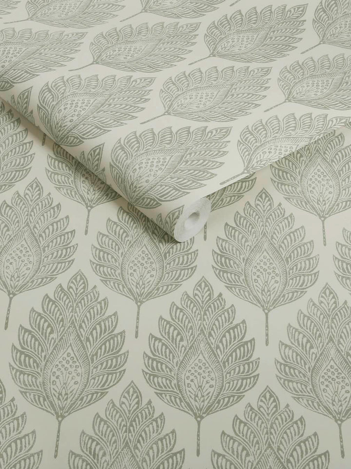 Graham & Brown Flame Leaf Neutral Wallpaper