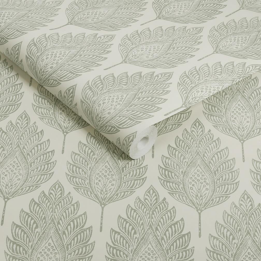 Graham & Brown Flame Leaf Neutral Wallpaper