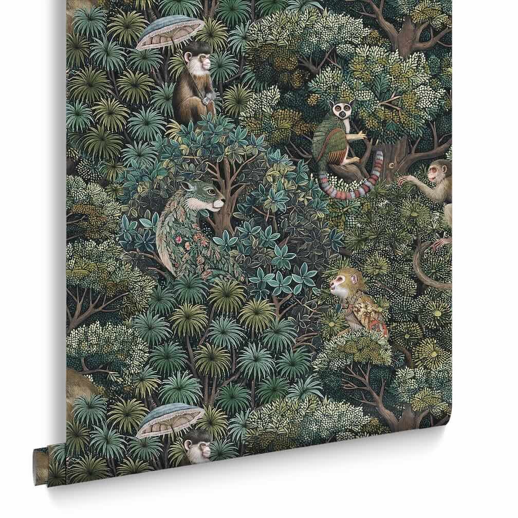 Graham & Brown Treetop Troop Emerald Wallpaper