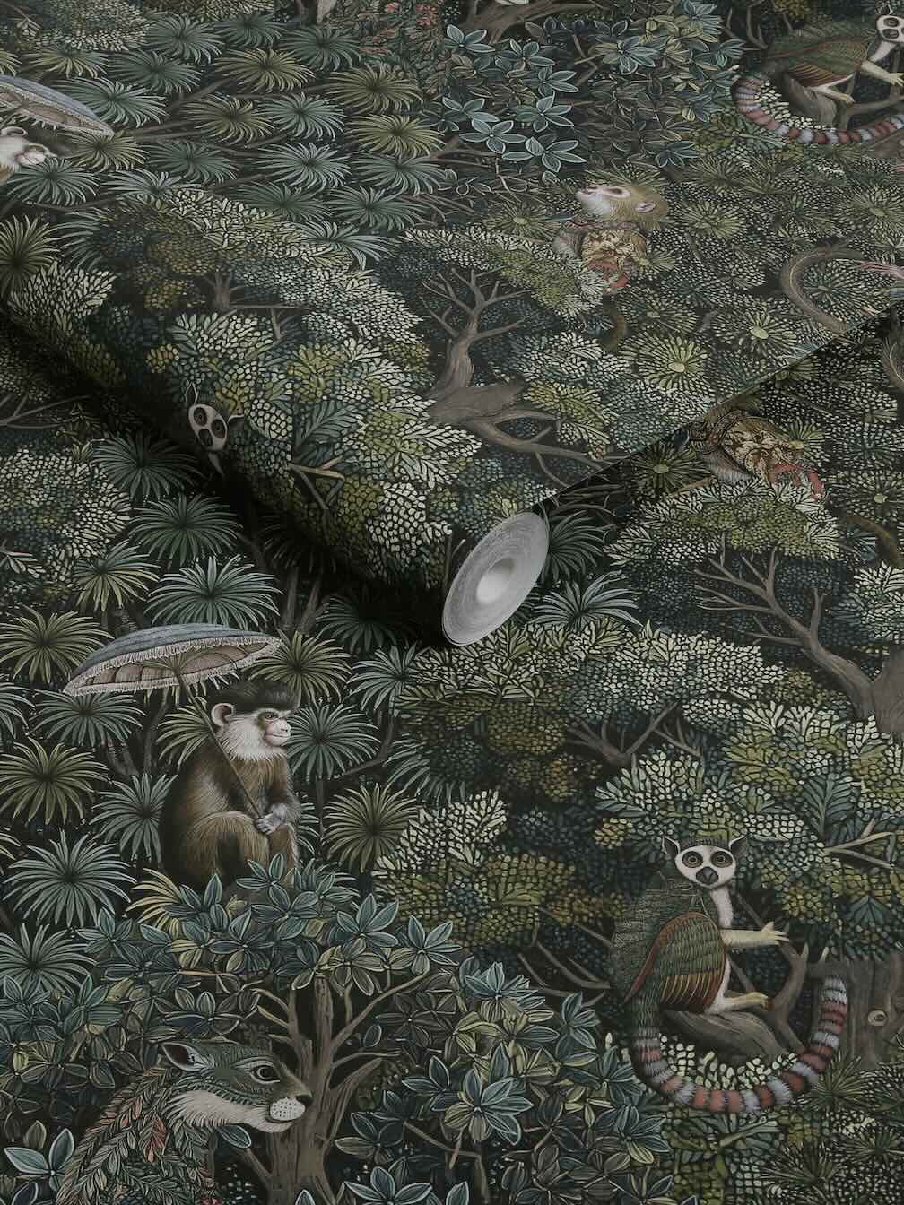 Graham & Brown Treetop Troop Emerald Wallpaper
