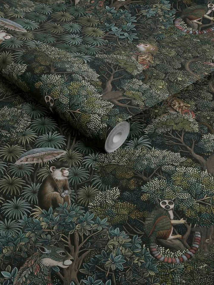 Graham & Brown Treetop Troop Emerald Wallpaper