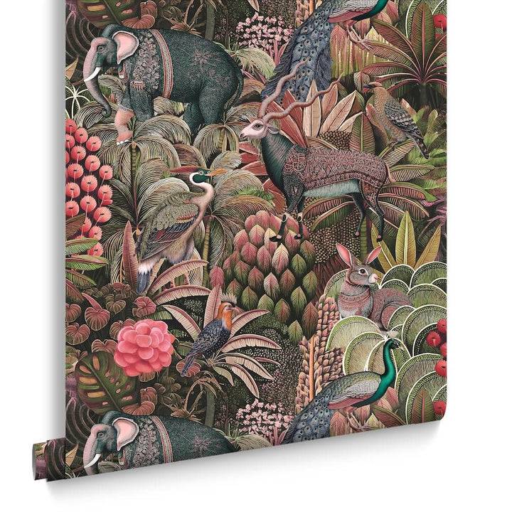 Graham & Brown Jungle Jamboree Damson Wallpaper