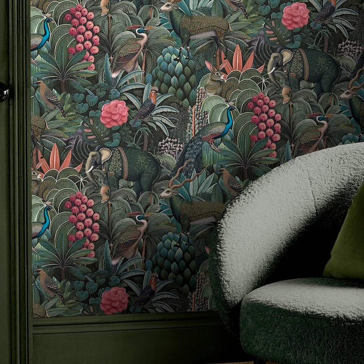 Graham & Brown Jungle Jamboree Green Wallpaper