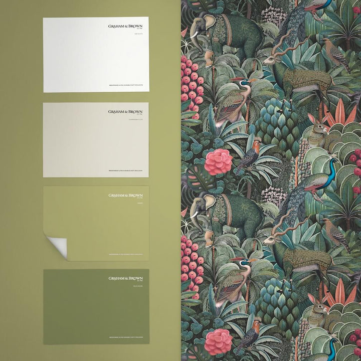 Graham & Brown Jungle Jamboree Green Wallpaper